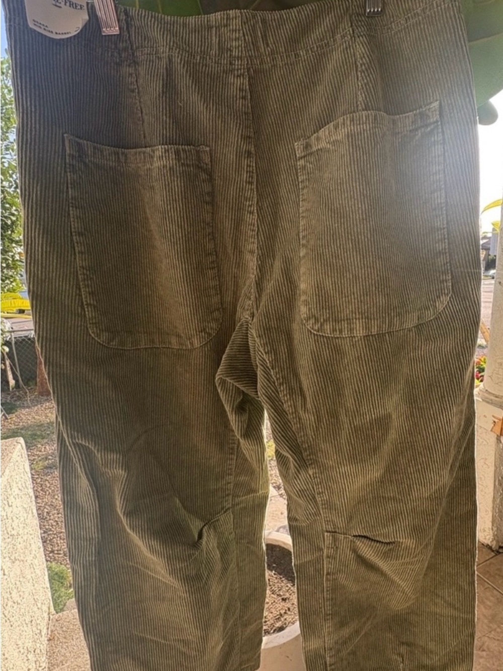We The Free, Osaka Olive Green Corduroy barrel pants. - Picture 10 of 10